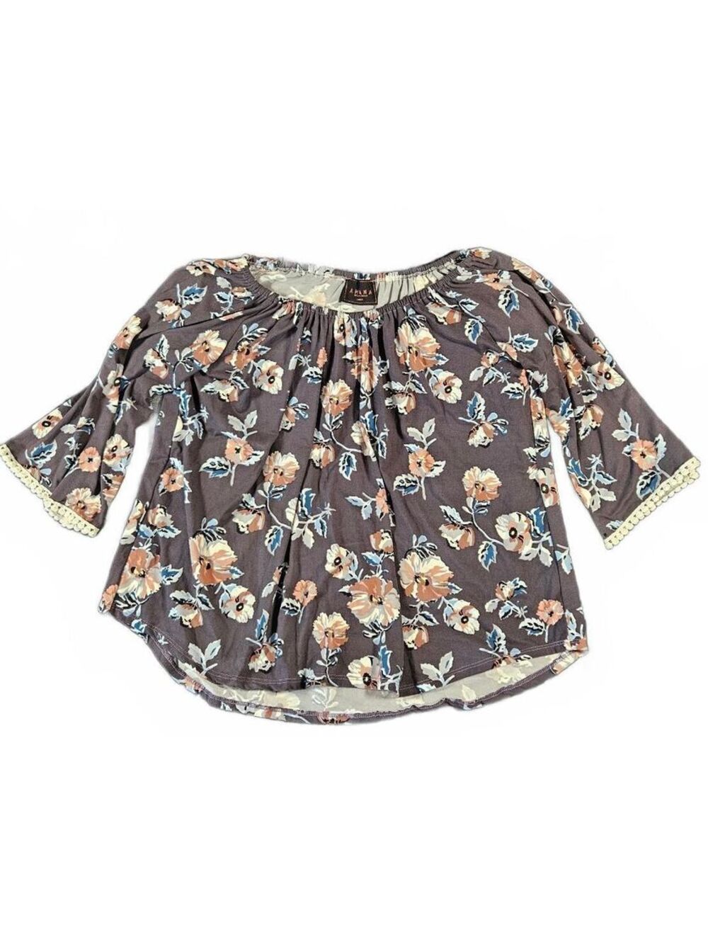 AMANA Floral Off-Shoulder Blouse, Size Large